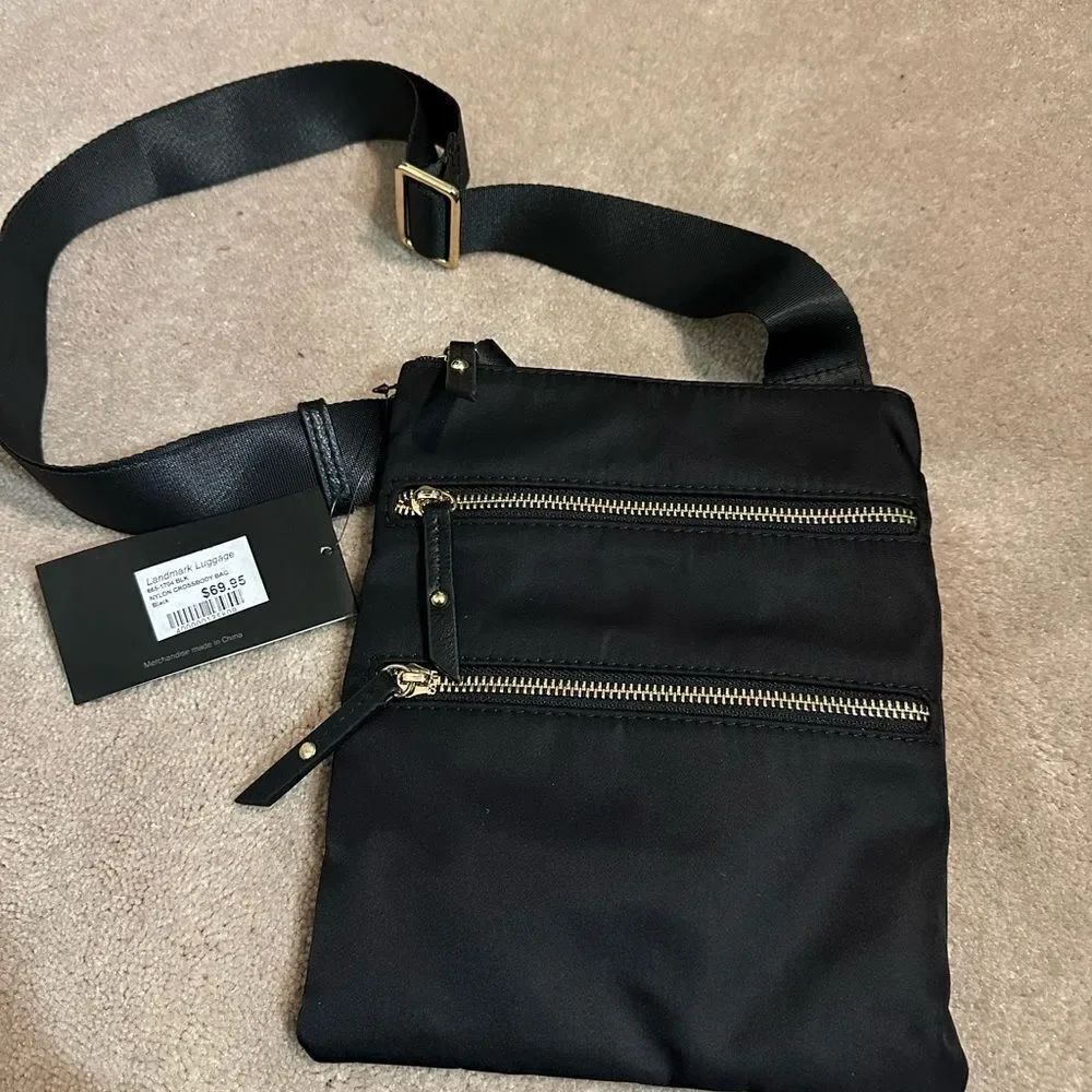 🆕MOSAIC NYLON CROSSBODY BAG BLACK